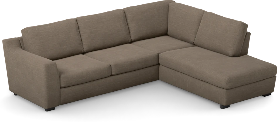 Friday - 2,5-sits soffa med divan höger - Brun