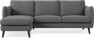 Madison Lux - 2-sits soffa med schäslong vänster - Grå