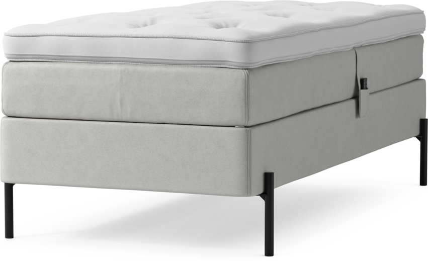 Delux Sense - Ställbar säng, enkelsäng med bäddmadrass och sängben