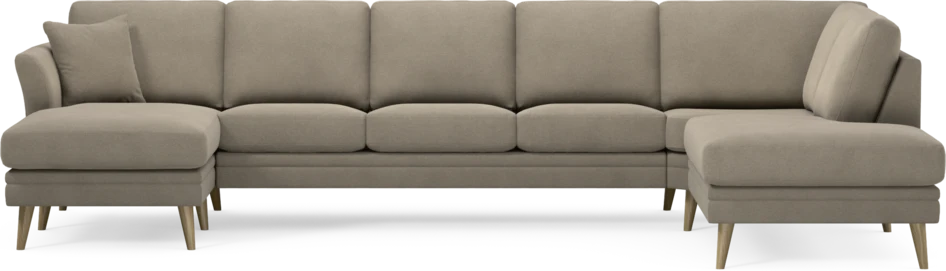 Eden - 3-sits soffa med schäslong vänster och divan höger - Beige