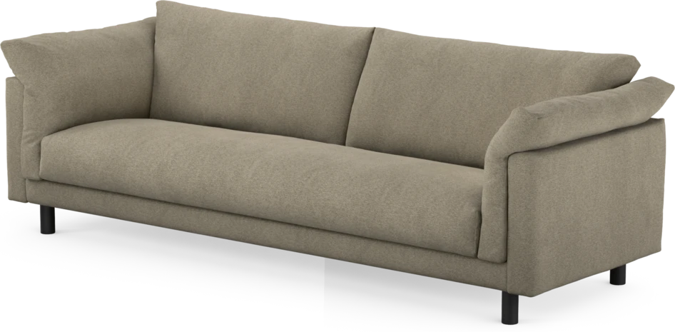 Cherrie - 4-sits soffa, hel dyna, fast klädsel - Grå