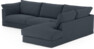 Cherrie Klädsel -  3-sits soffa med divan höger - Blå