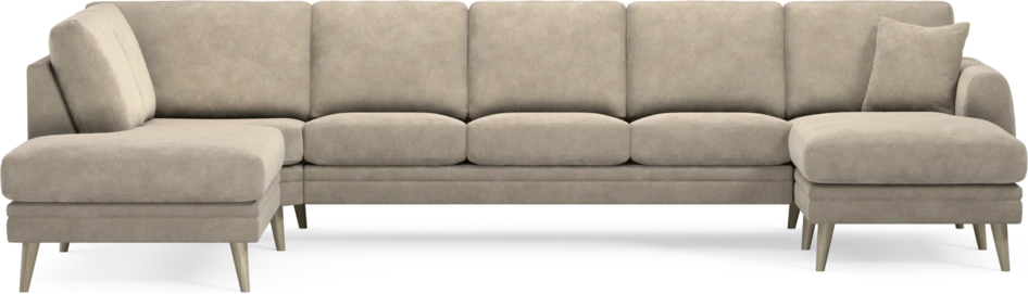 Eden - 3-sits soffa med divan vänster och schäslong höger - Beige