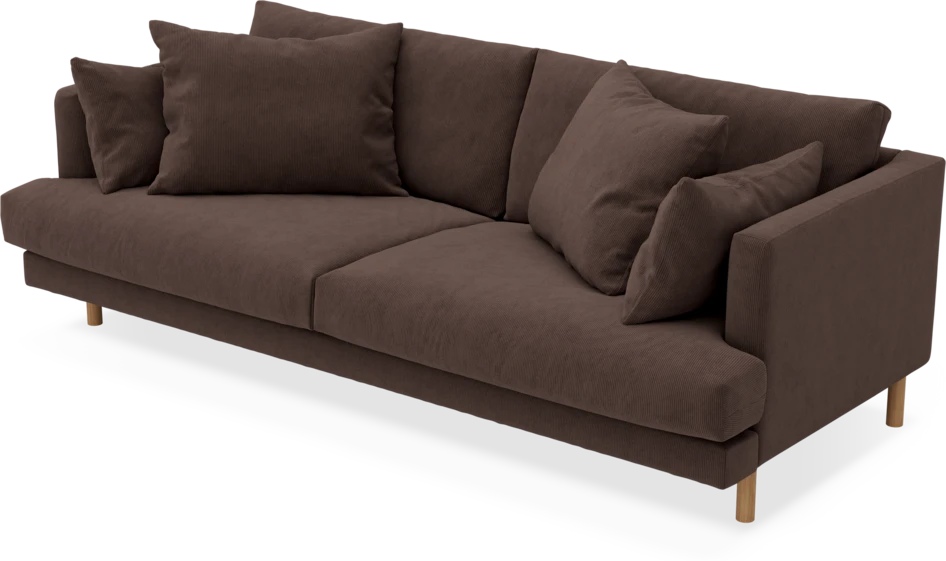 Harper - 3-sits soffa - Brun