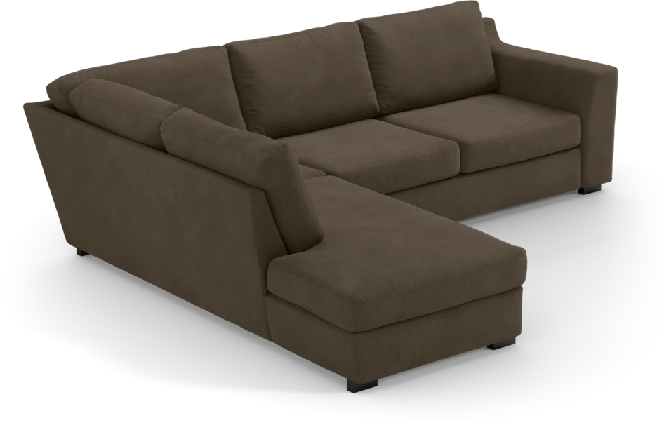 Friday - 2,5-sits soffa med divan vänster - Brun