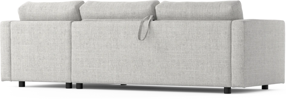 Lindö - Bäddsoffa 2,5-sits med schäslong, vändbar - Grå