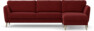 Bridge - 3-sits soffa med schäslong höger - Röd