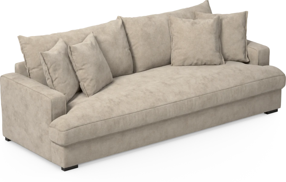 Mila - 4-sits soffa, hel dyna - Beige