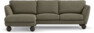 Madison Lux - 2-sits soffa med schäslong vänster - Brun