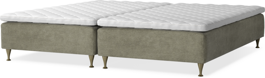 Delux Sense - Ramsäng, dubbelsäng med bäddmadrass - Beige
