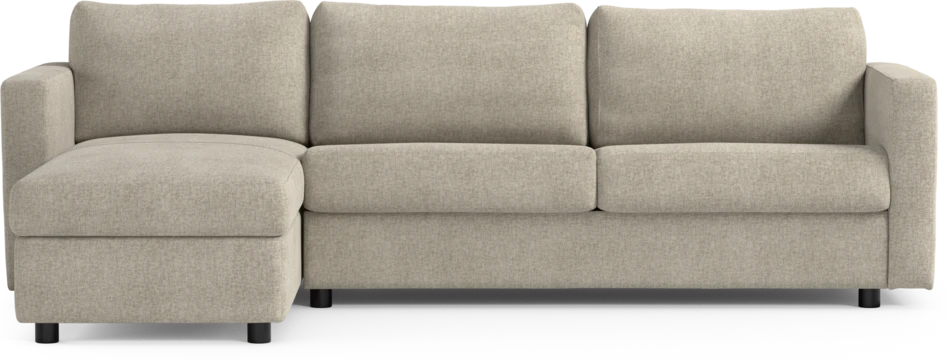 Lindö - Bäddsoffa 2,5-sits med schäslong, vändbar - Beige