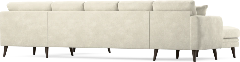 Eden - 3-sits soffa med schäslong vänster och divan höger - Vit