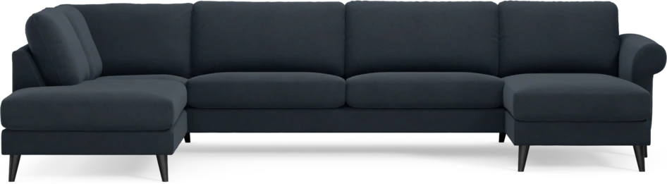 Bridge - 3-sits soffa med divan vänster och schäslong höger - Blå
