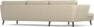 Madison Lux - 3-sits soffa med schäslong vänster - Beige