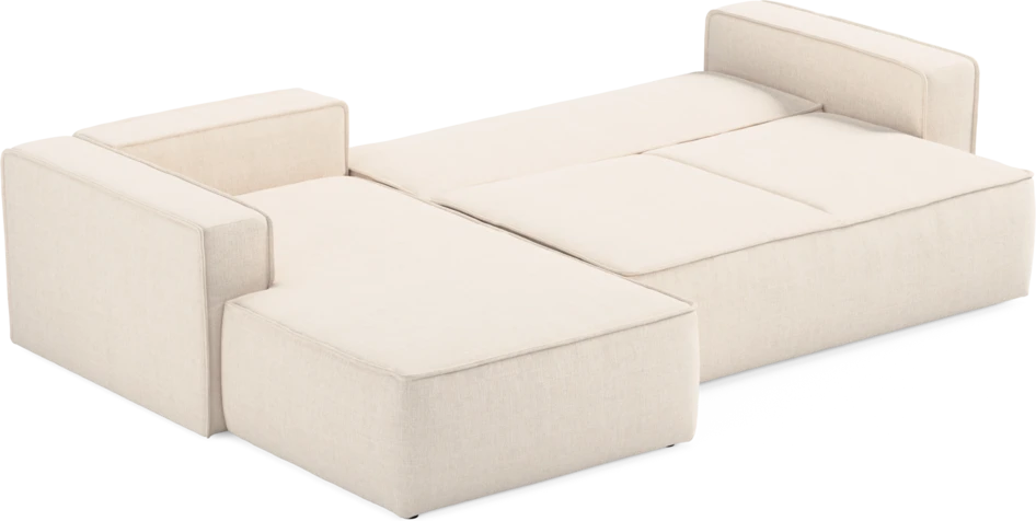 Ide - Bäddsoffa 3-sits med schäslong vänster - Vit