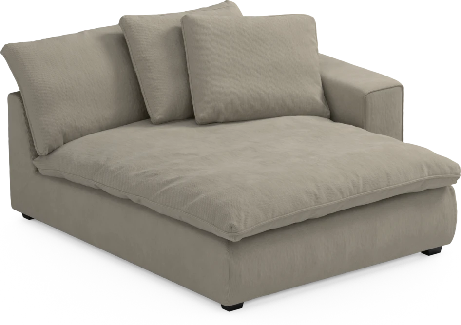 Bellora - Schäslong XL med armstöd höger - Beige