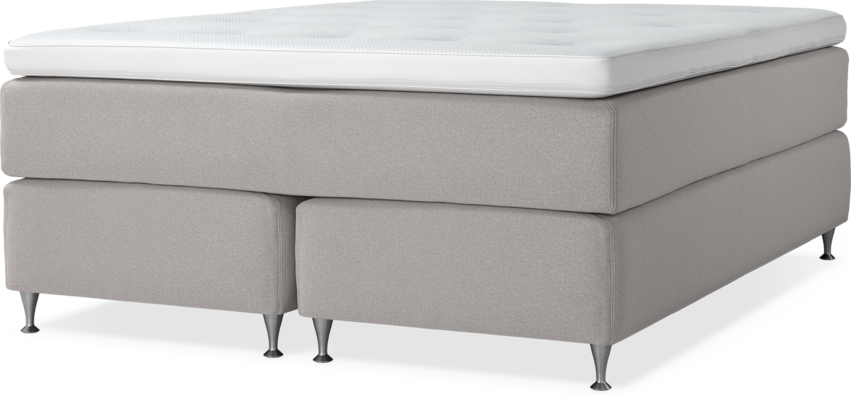 Delux Exclusive - Kontinentalsäng, dubbelsäng med bäddmadrass - Grå