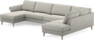 Bridge - 3-sits soffa med schäslong vänster och divan höger - Grå