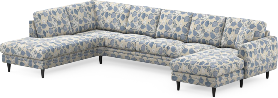 Eden - 3-sits soffa med divan vänster och schäslong höger - Flerfärgad