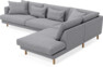 Harper - 3-sits soffa med divan höger - Grå