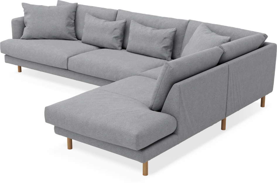 Harper - 3-sits soffa med divan höger - Grå