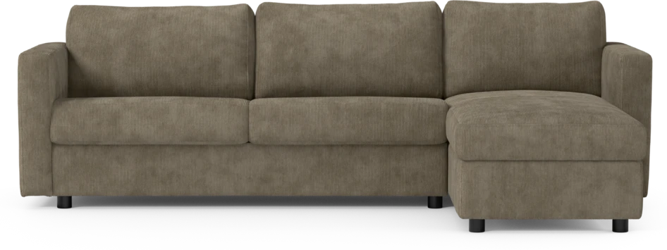 Lindö - Bäddsoffa 2,5-sits med schäslong, vändbar - Beige