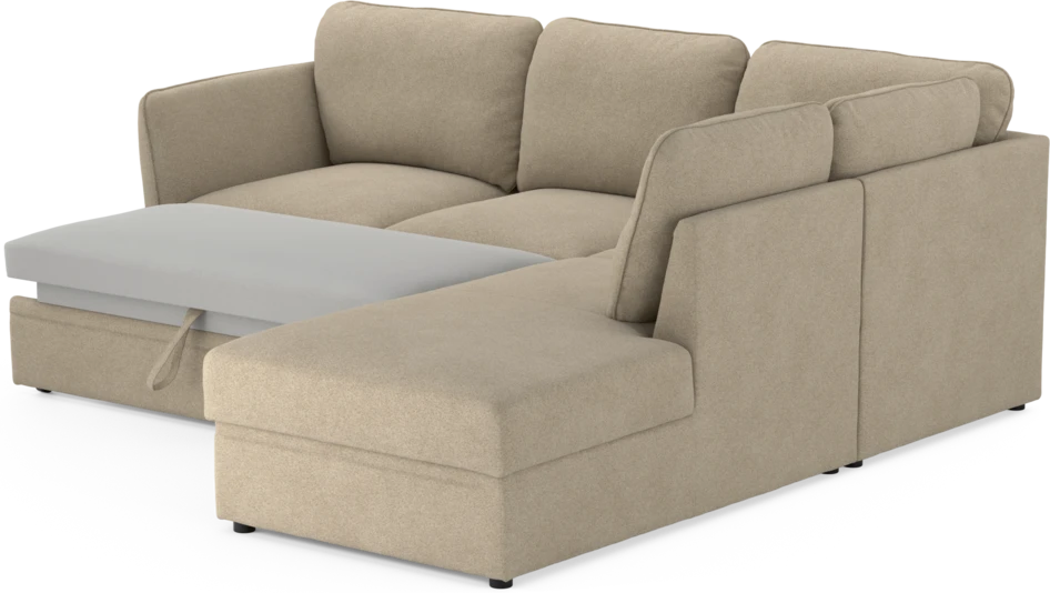 Öland - Bäddsoffa med divan höger - Beige