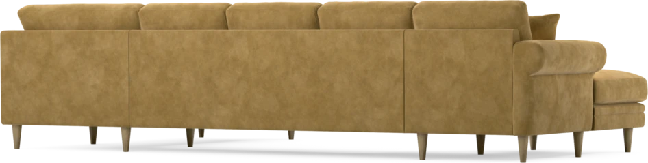 Eden - 3-sits soffa med schäslong vänster och divan höger - Gul