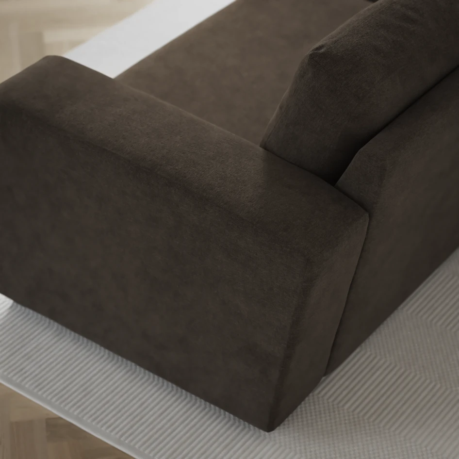 Friday - 3-sits soffa med divan vänster och schäslong höger - Brun