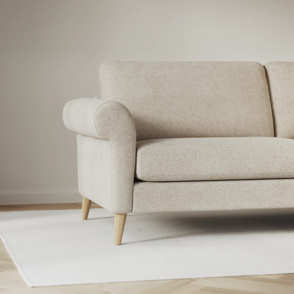 Bridge - 3-sits soffa svängd - Beige