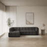 Bella - 3-sits soffa med divan vänster - Svart