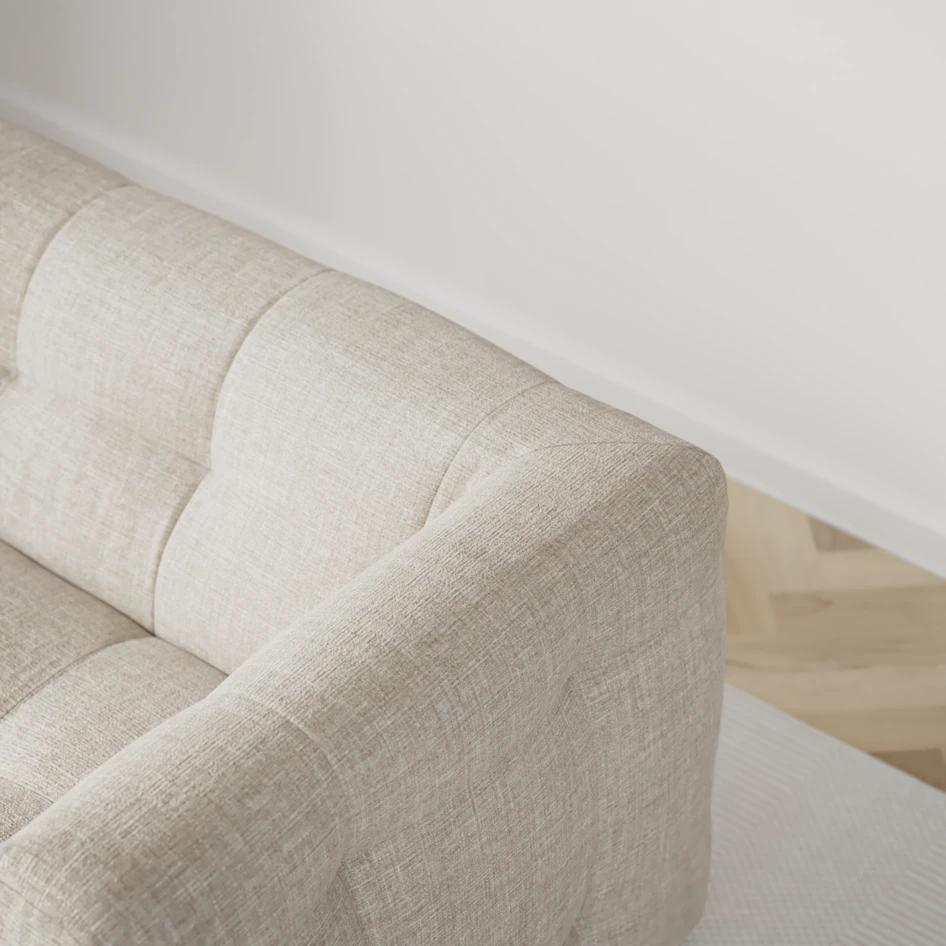 Bella - 3-sits soffa med divan vänster - Beige