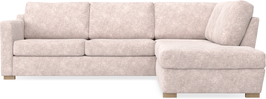 Friday - 2,5-sits soffa med divan höger - Rosa