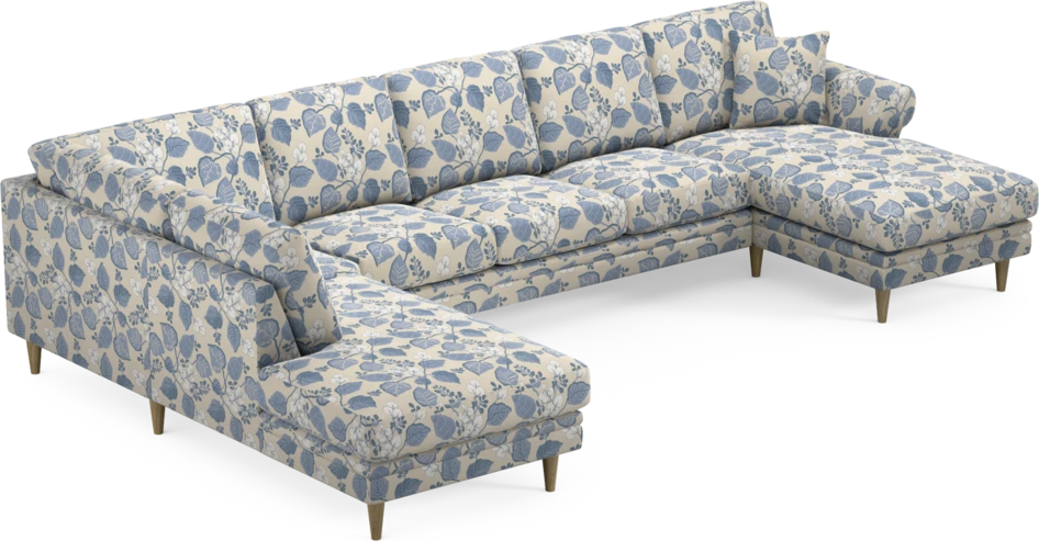 Eden - 3-sits soffa med divan vänster och schäslong höger - Flerfärgad