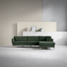 County - 2,5-sits soffa med divan höger - Grön