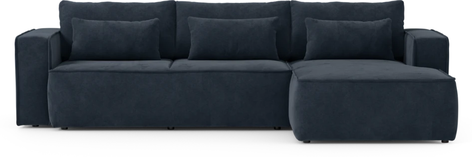Ide - Bäddsoffa 3-sits med schäslong höger - Blå
