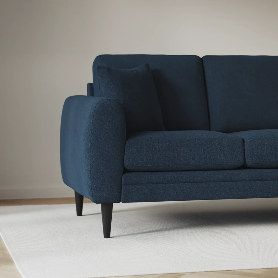 Eden - 3-sits soffa svängd - Blå