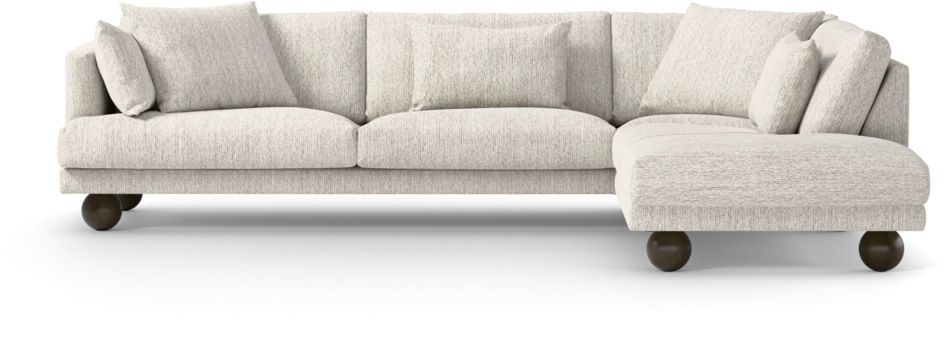 Harper - 3-sits soffa med divan höger - Grå