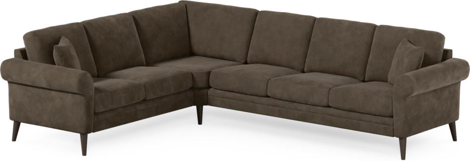 Eden - Hörnsoffa, 2+3-sits - Brun
