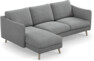 Madison Lux - 2-sits soffa med schäslong vänster - Grå