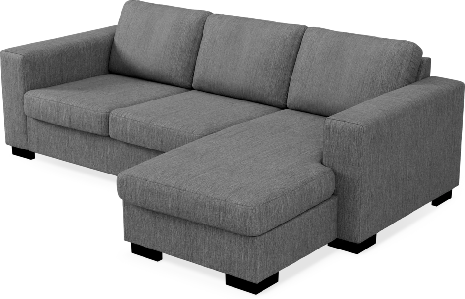 Nevada - 3-sits soffa med flyttbar schäslong - Grå