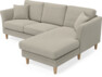 Eden - 2-sits soffa med schäslong - Brun