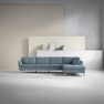 County - 3-sits soffa med divan höger - Blå