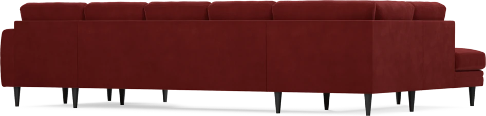 Eden - 3-sits soffa med divan vänster och schäslong höger - Röd