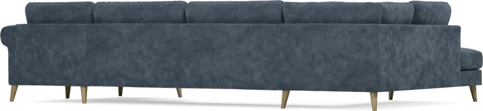 Bridge - 3-sits soffa med divan vänster och schäslong höger - Blå
