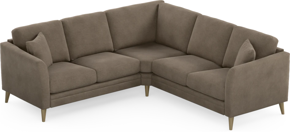 Eden - Hörnsoffa, 2+2-sits - Brun