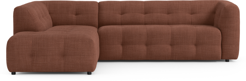 Bella - 3-sits soffa med divan vänster - Orange