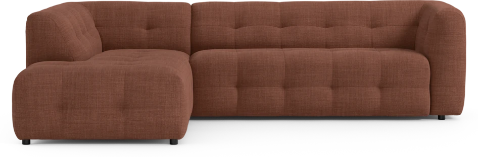 Bella - 3-sits soffa med divan vänster - Orange
