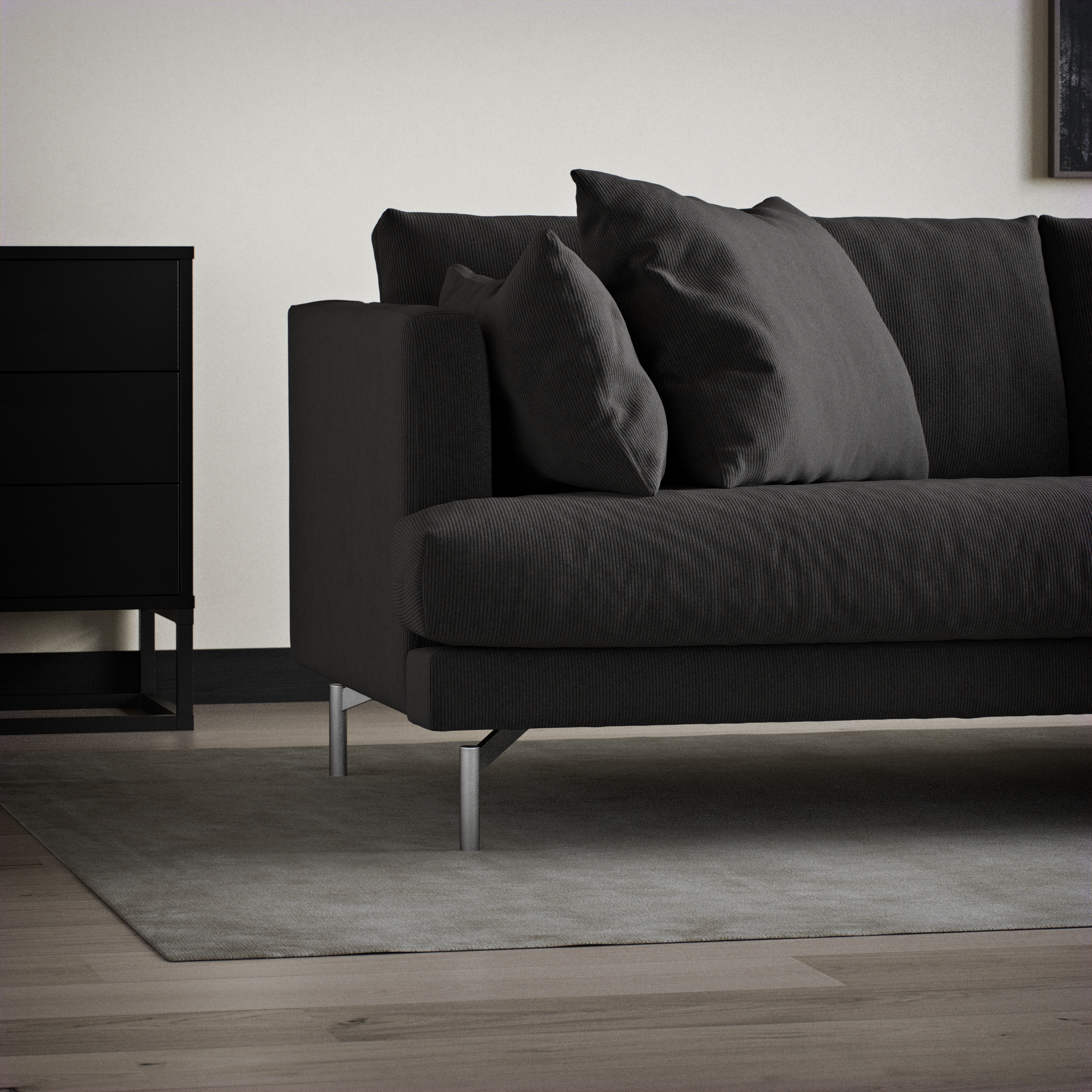 Harper - 3-sits soffa, hel dyna - inspiration