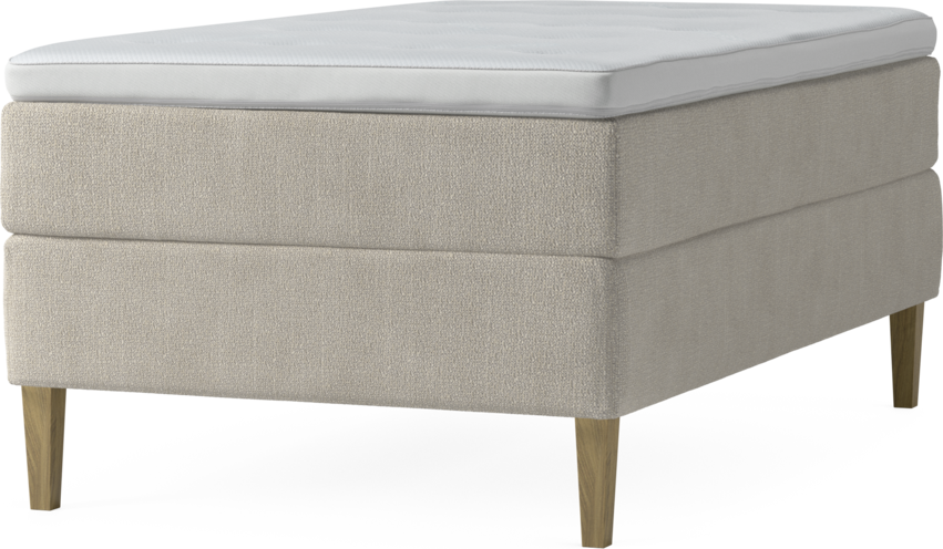 Delux Exclusive - Kontinentalsäng, enkelsäng 120 cm med bäddmadrass och sängben
